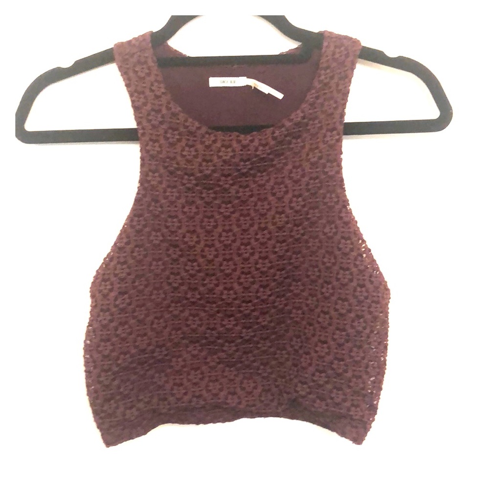 Kimchi Blue Red Wine Crop Top (Urban Outfitters)